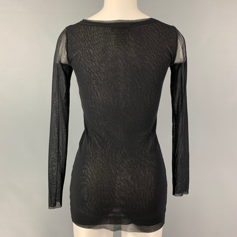 FUZZI Size S Black Nylon Pullover