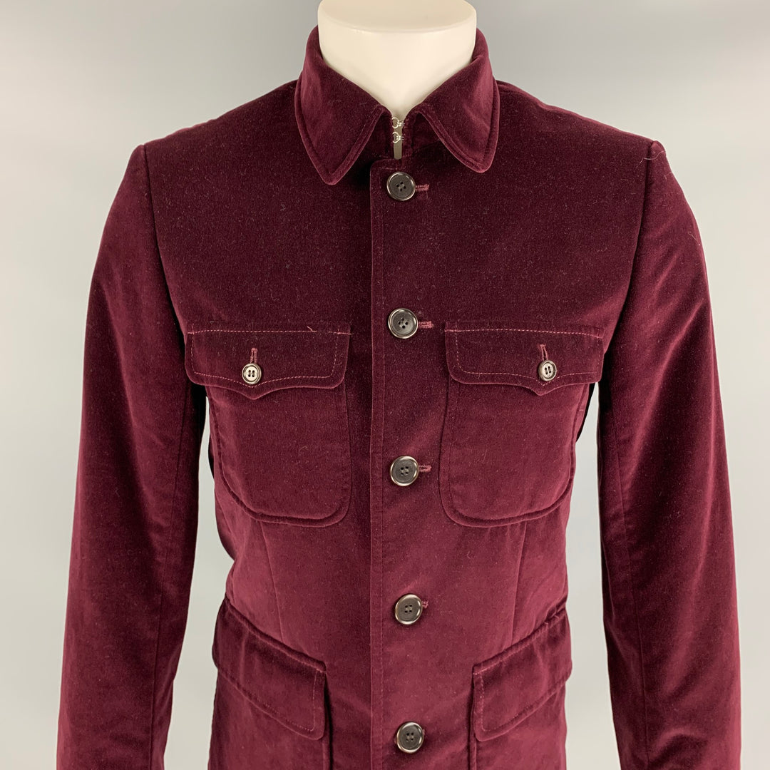 PS by PAUL SMITH Size 38 Size 38 Burgundy Cotton Velvet Jacket