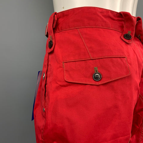 JUNYA WATANABE Size XL Red Polyester Blend Pleated Shorts