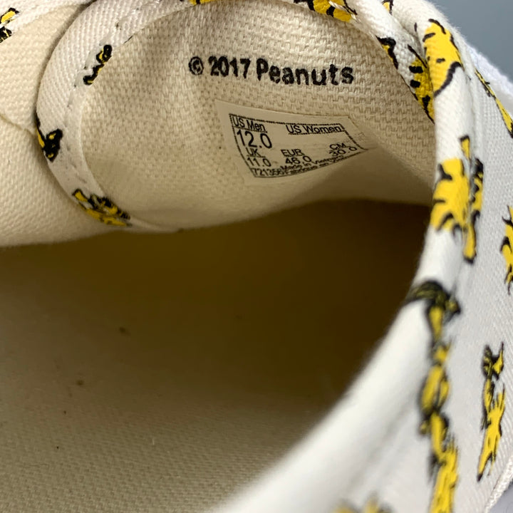 VANS x Peanuts Woodstock Size 12 Cream Yellow Print Canvas Sneakers