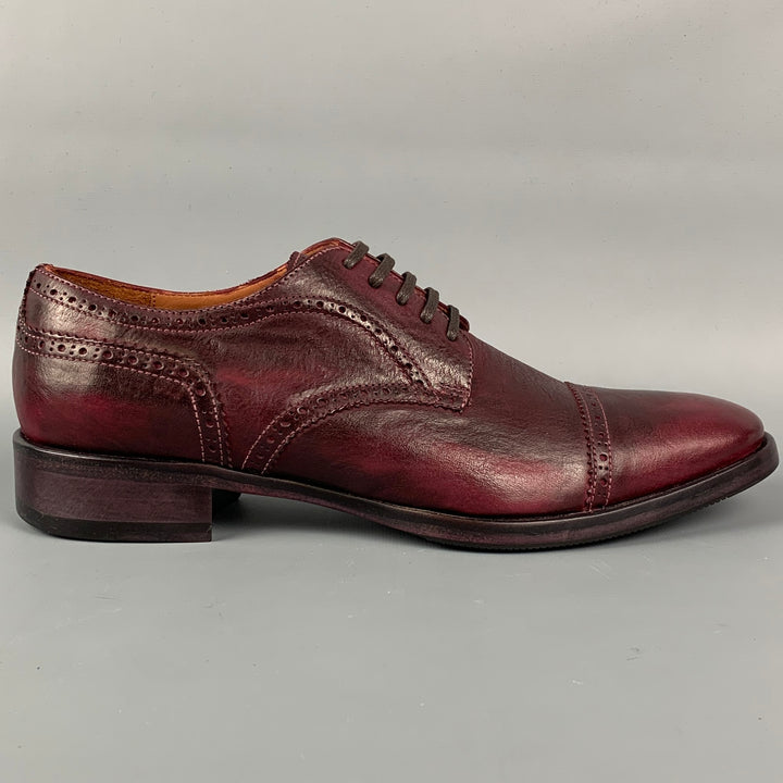 DSQUARED2 Taille 9.5 Chaussures à lacets en cuir antique bordeaux