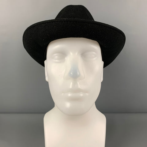 JOHN RICHMOND Black Wool Felt Razor Blade Hat
