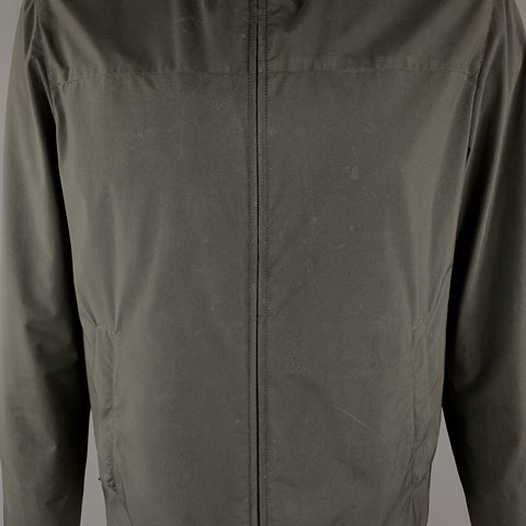 PRADA Size L Charcoal Polyester Reversible Zip Up Reversible Jacket