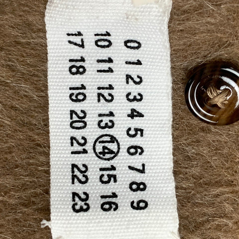 MAISON MARTIN MARGIELA Size 38 Tan Textured Wool Blend Coat