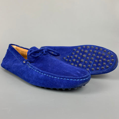 BOBBIES Talla 7 Mocasines de ante azul real