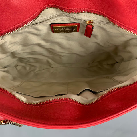 VALENTINO by Mario Valentino Red Quilted Leather Tote Handbag