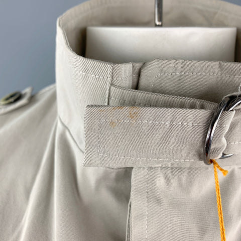 ETRO Chest Size M Beige Cotton / Polyester High Collar Zip Up & Buttons Jacket