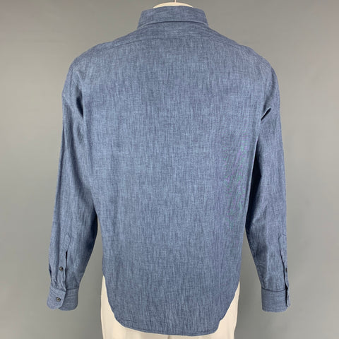TAYLOR STITCH Size XL Navy Cotton Button Down Long Sleeve Shirt