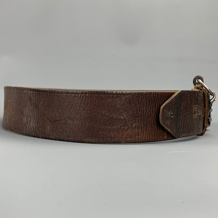 BERYLL Size S Brown Distressed Leather Belt