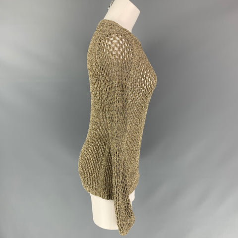 MARC JACOBS 2018 Size XS Gold Knitted Nylon Blend Pullover