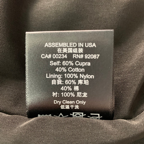 RHUDE Size S Black Beige Color Block Cotton Cupro Jacket