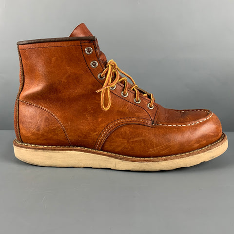 RED WING Size 11 Brown Leather Lace Up Boots