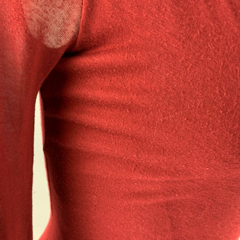 HELMUT LANG Taille S Robe à manches longues en modal bordeaux