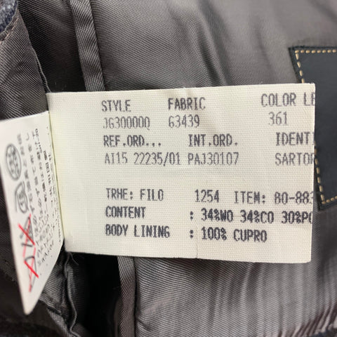 GABRIELE PASINI Size 34 Grey &  Brown Camo Wool Blend Sport Coat