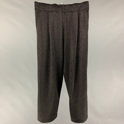 DRIES VAN NOTEN Size M Black Metallic Polyamide Metal Casual Pants