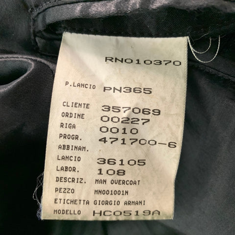 ARMANI COLLEZIONI Taille 42 Manteau en coton et laine à tête de clou gris noir