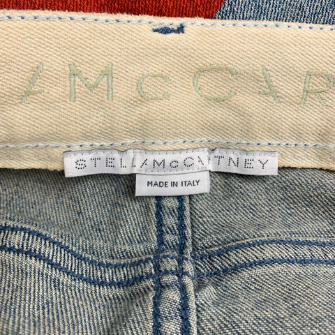 STELLA McCARTNEY Size 27 Blue & Red Star Print Denim Relaxed Fit Jeans