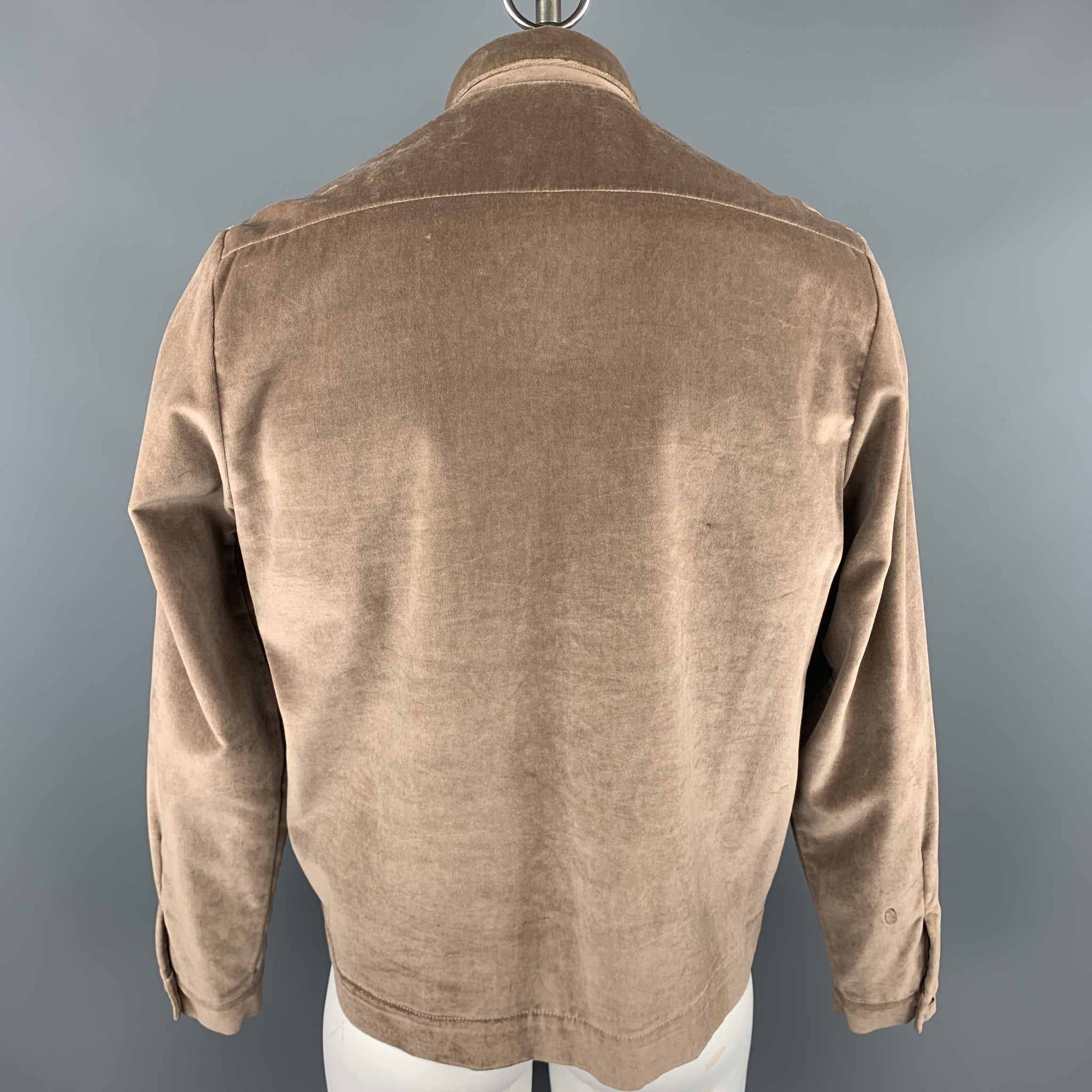 STEPHAN SCHNEIDER Size XL Taupe Cotton Velvet Blouson Jacket – Sui