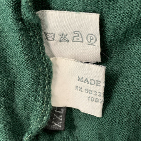 MIU MIU Size M Green Solid Wool Zip Up Cardigan