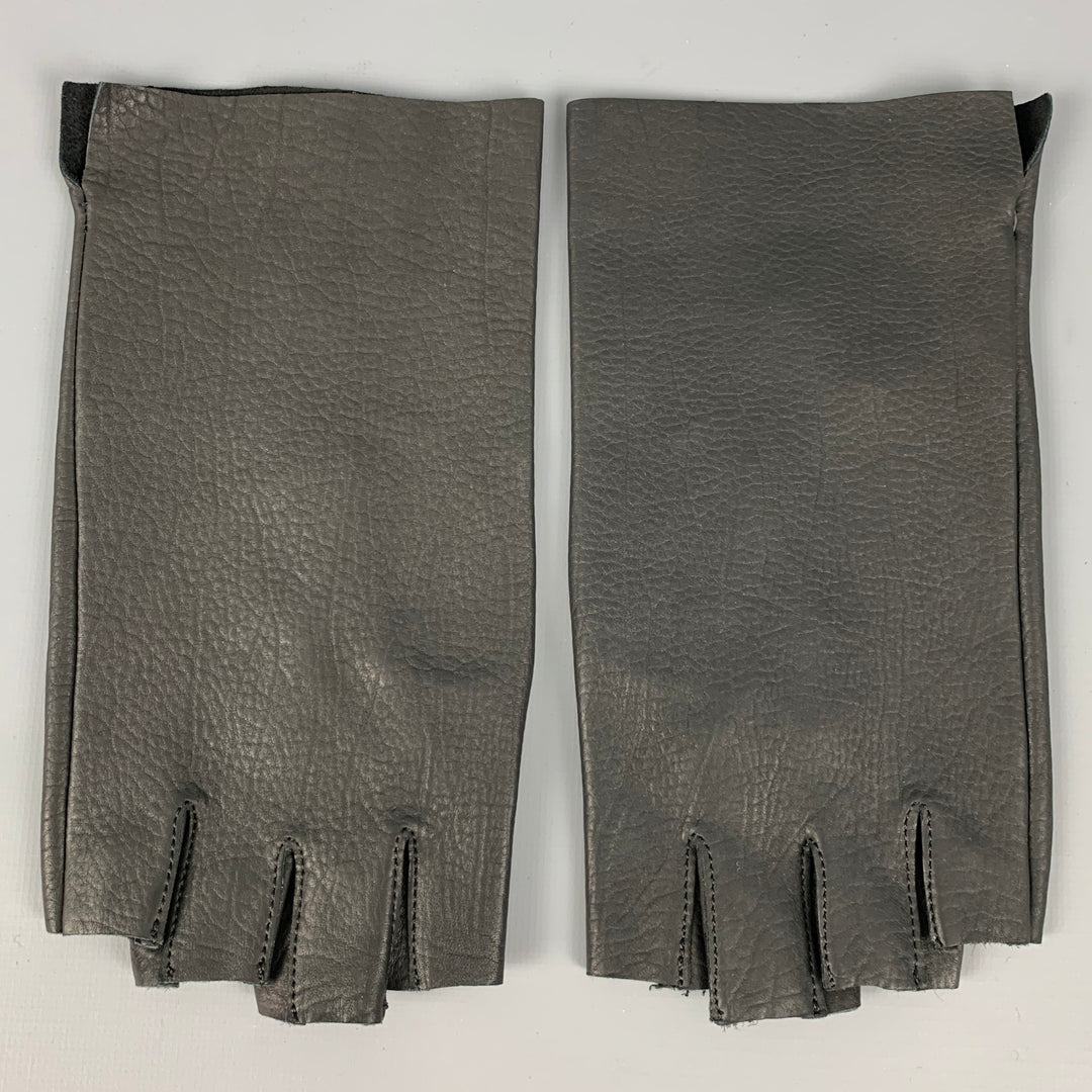 KAZUYUKI KUMAGAI Size L Black Leather Gloves