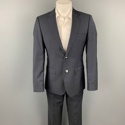 HUGO by HUGO BOSS Regular Size 36 Dark Blue Virgin Wool Single Breasted Suit