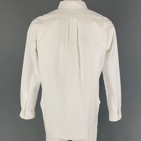 ENGINEERED GARMENTS Size L White Cotton Button Down Long Sleeve Shirt