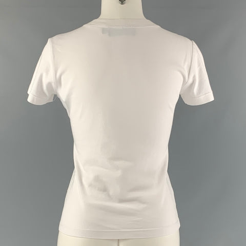 BRANDON MAXWELL Talla S Camiseta de algodón blanca