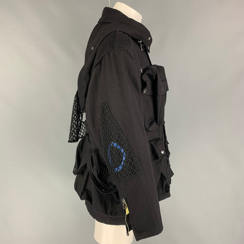 MARGINAL CHARACTERS Size S Black Patch Pockets Jacket
