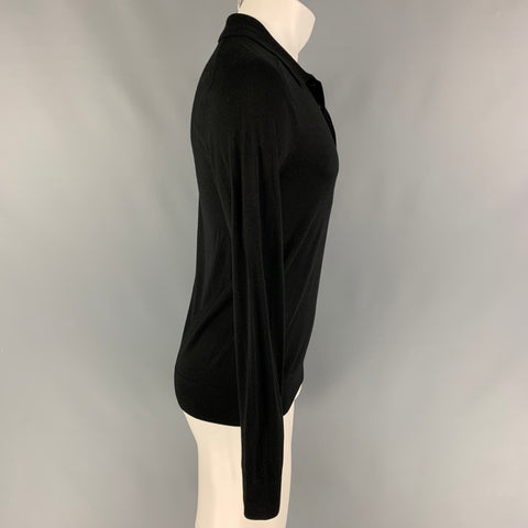 THEORY Size XS Black Wool Long Sleeve Pullover