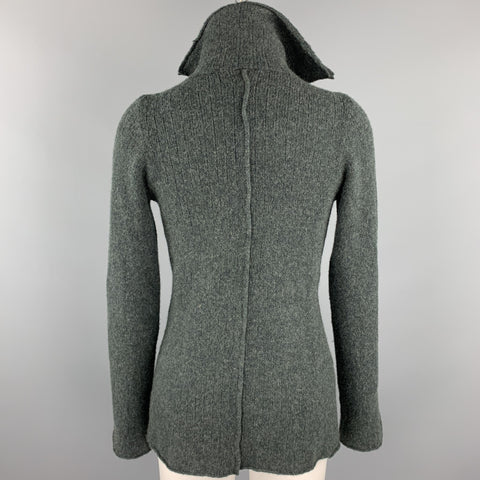 CASMARI Taille 2 Cardigan boutonné en cachemire / lycra tricoté vert foncé