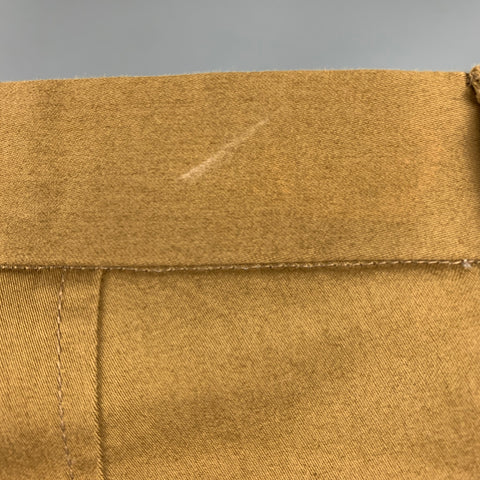 ACNE STUDIOS Taille 34 Pantalon décontracté kaki en coton élasthanne à devant plat