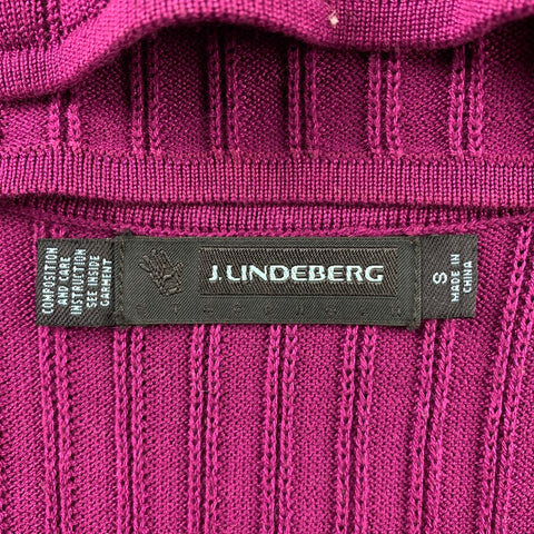 J. LINDEBERG Size S Magenta Knitted Cotton Sweater Vest