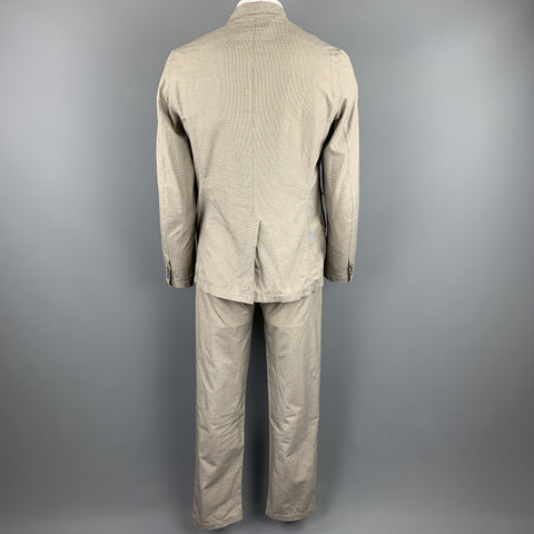 ENGINEERED GARMENTS Size 42 Black & White Houndstooth Cotton Suit