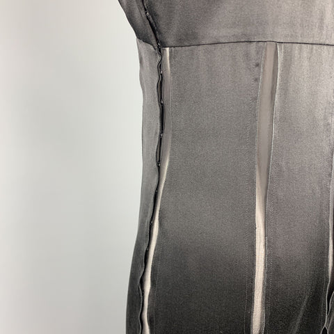 ALBERTA FERRETTI Taille 6 Robe de cocktail à panneau transparent en soie noire