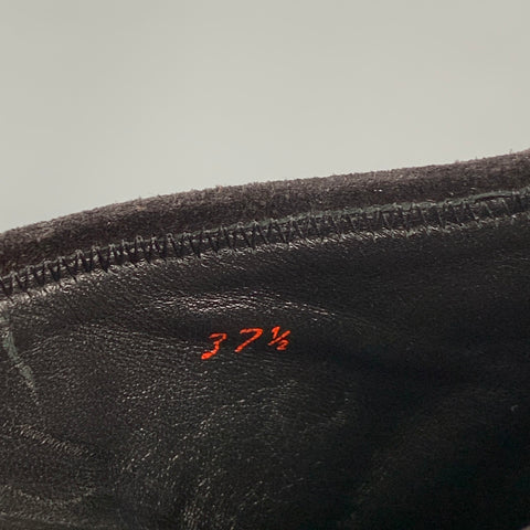 PRADA Size 7.5 Black Suede Slip On Boots