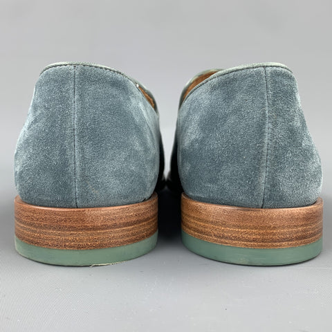 PS by PAUL SMITH Size 9 Teal Suede Slip On Tassel Loafers