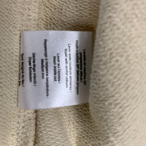 CARNE BOLLENTE Size M Beige Grey Graphic Cotton Hooded Sweatshirt
