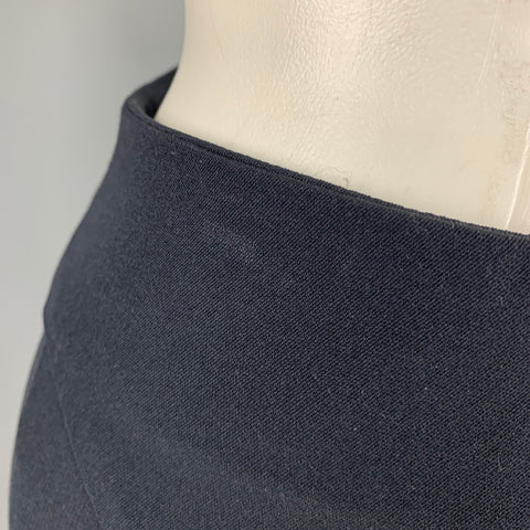 PRADA Pantalon habillé à jambe étroite en mélange de nylon bleu marine taille 2