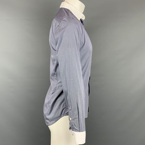 LORDS & FOOLS Size S Blue & White Gingham Cotton Blend Long Sleeve Shirt