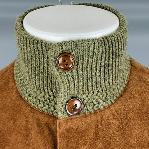 RALPH LAUREN Size M Green Brown Wool Suede Jacket