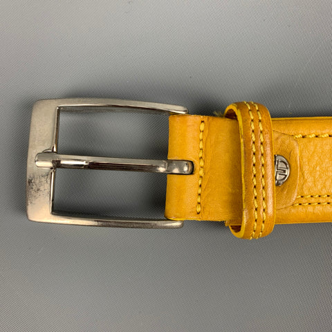 SERGIO TACCHINI Size 38 Yellow Leather Belt