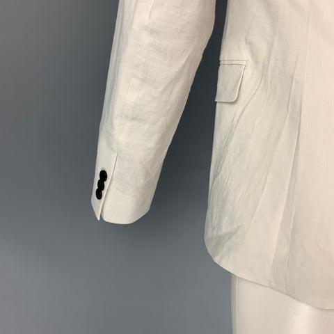 THEORY Clinton Size 40 Regular Off White Linen / Viscose  Eco Crunch Sport Coat