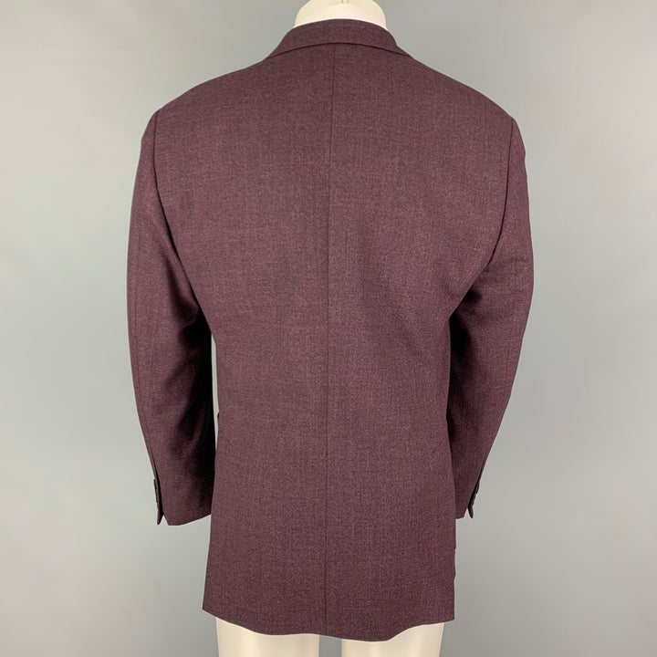EMPORIO ARMANI Taille 40 Manteau de sport en laine chinée violet