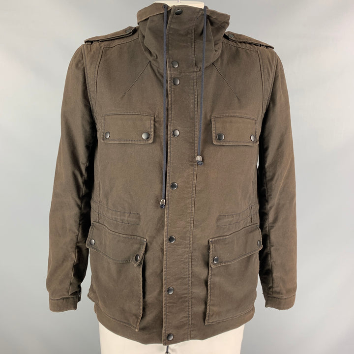 3.1 PHILLIP LIM Size L Brown Cotton Utility Coat