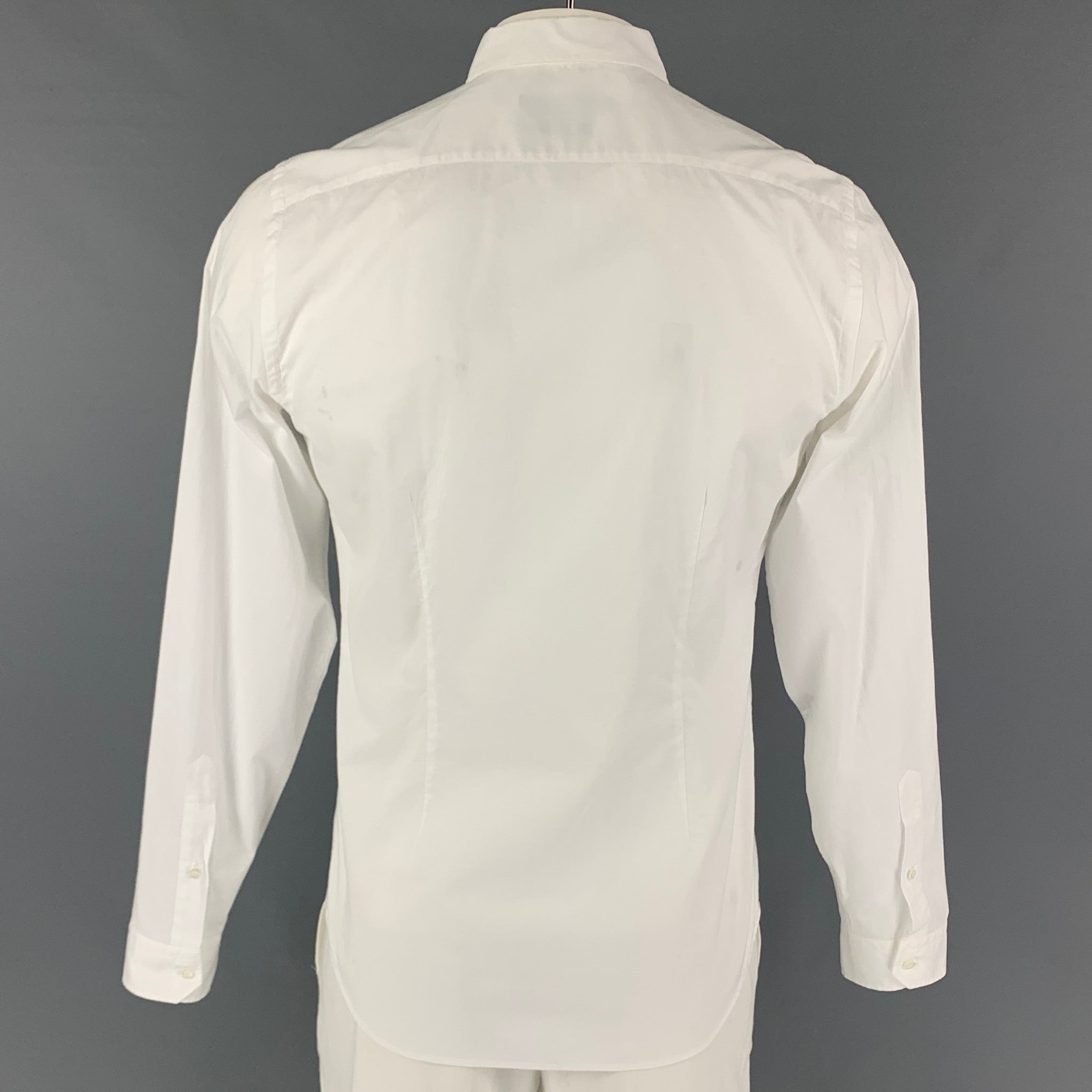 GUCCI Size L White Cotton Tuxedo Long Sleeve Shirt – Sui Generis