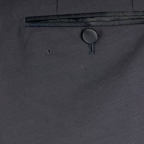 DOLCE & GABBANA Size 34 Navy Wool Tuxedo Dress Pants