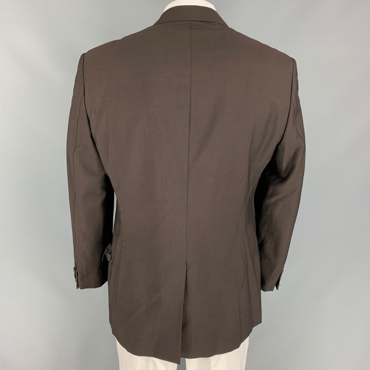 PAUL SMITH Size 44 Brown Wool / Mohair Single Breasted Sport Coat