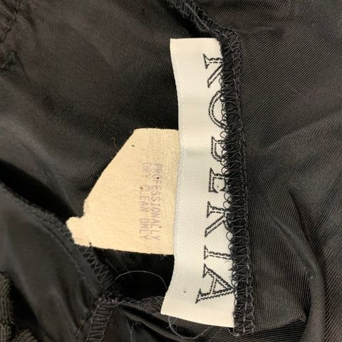 Vintage ROBERTA Black Acetate Fringe Knee-Length Cocktail Dress
