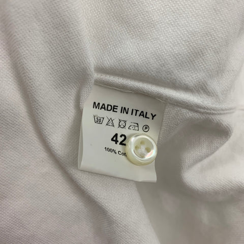 EIDOS Taille M Chemise à manches courtes en coton blanc