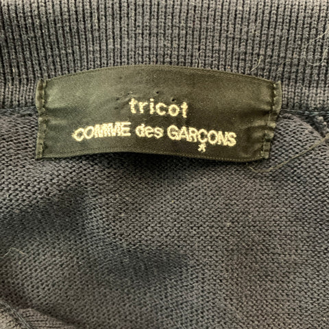 COMME des GARCONS TRICOT Size S Navy Short Sleeve Polo Shirt